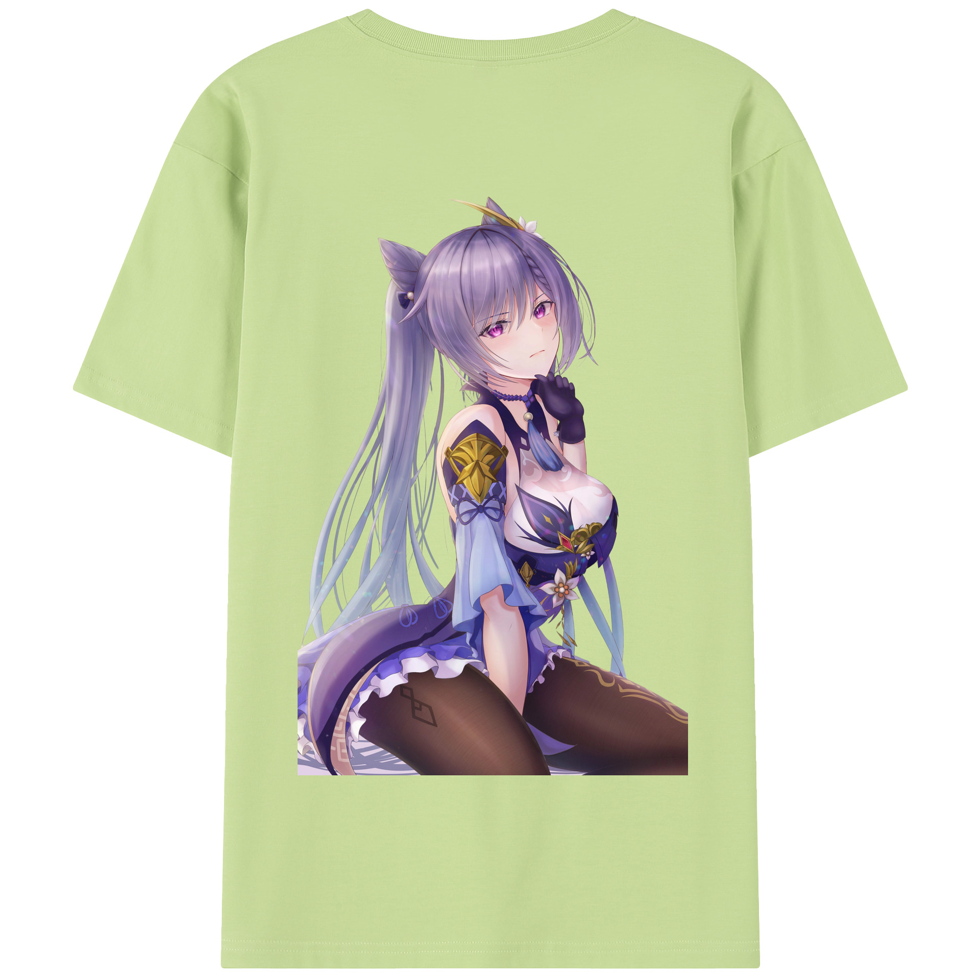 げんし神 刻晴 こくせい genshin Kokusei 綿100％半袖Tシャツ（背面プリント）